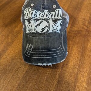 Baseball Mom Distressed Cap‎